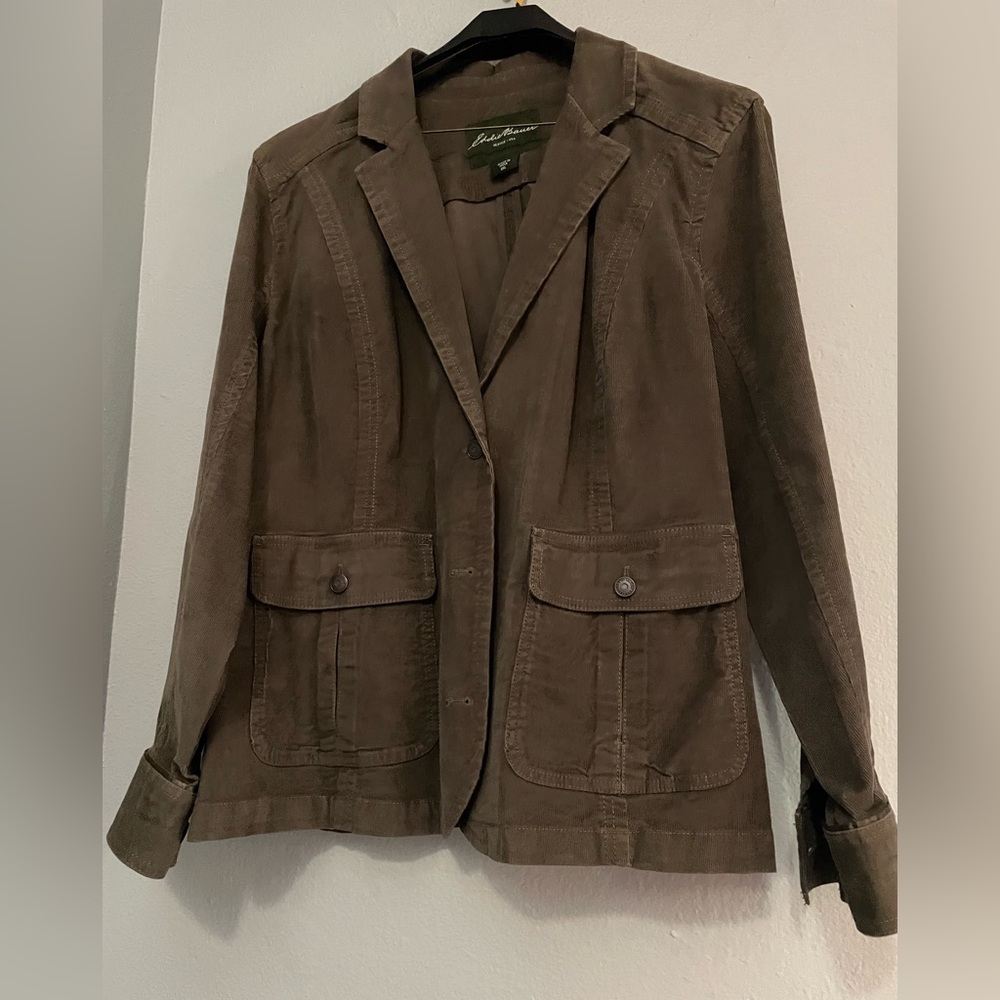Eddie Bauer Brown Corderoy Women's Blazer - Picture 2 of 5